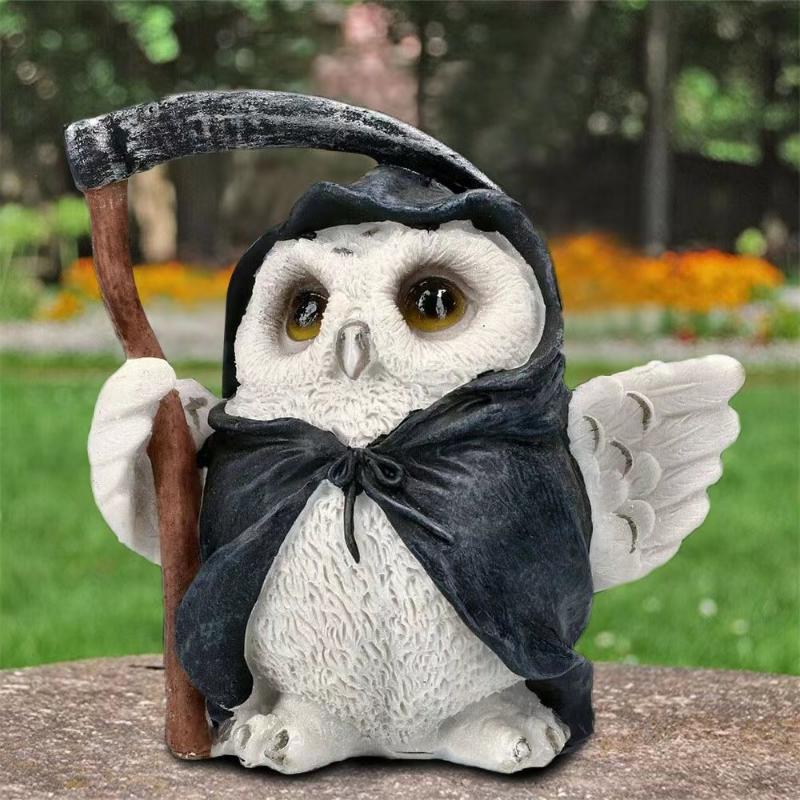 Garden Owl Statue Bird Ornament Resin Handicraft Decoration Garden Sculpture