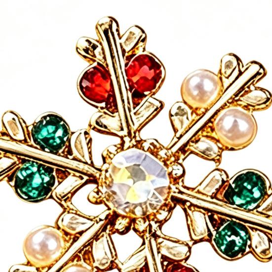 Lightweight Festive Earring Set 1 Pair Christmas Stud Earrings, Sparkling Faux Crystal Elk Antlers Holiday Party Accessories And Snowflake Colorful