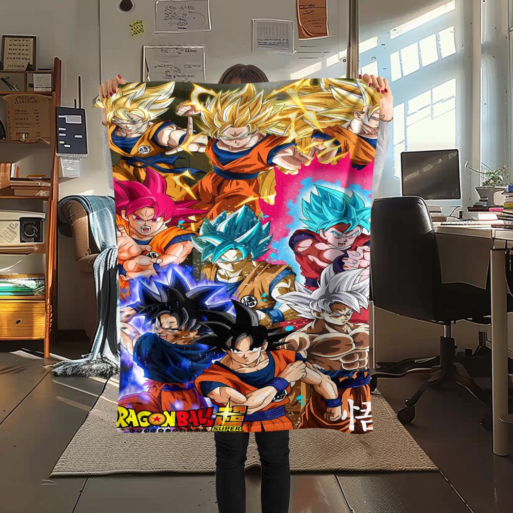 Dragon Ball characters Print Flannel Blanket,High quality Comfortable for All Seasons,Home Decor,Warmth and Comfort,Perfect for Christmas Gifts