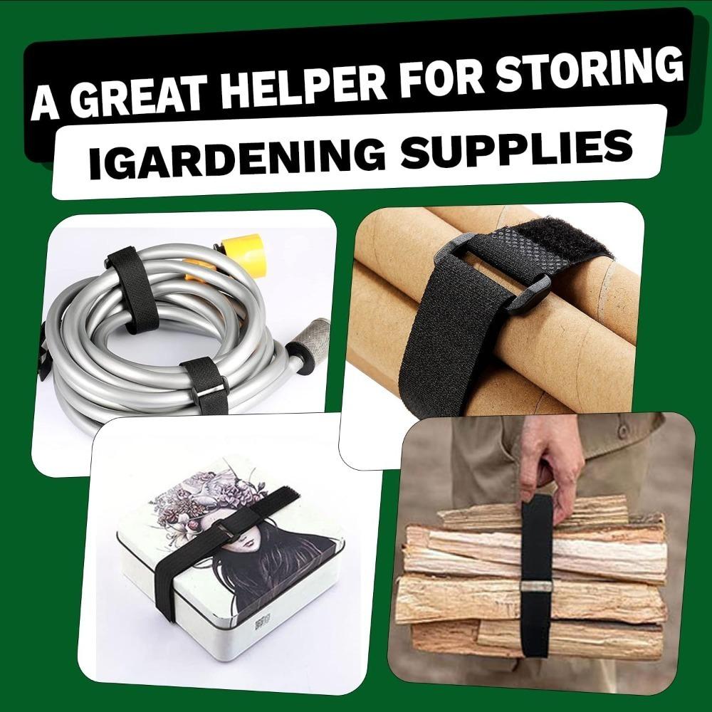 Hook and Loop Straps with 24 Buckles Adjustable Reusable Cable Strap Arbitrarily Free Cut Length Fixing Nylon Cinch Strap