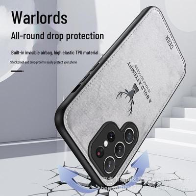 Coque de téléphone anti-chute Samsung S25: A56, S24FE, A36 Femmes & Hommes, A16 Couverture Totale, Note20, Motif Tissu, Doux
