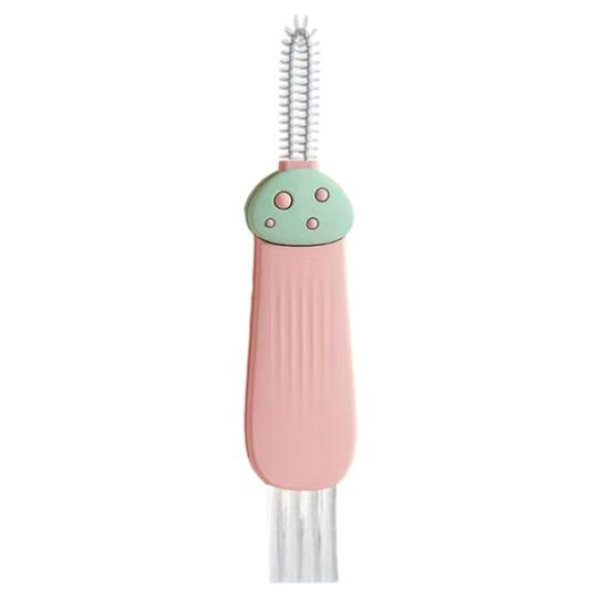 3-In-1 Cup Lid Cleaning Brush Baby Bottle Gap Corner Tight Spaces Scrubbing Brush Home Kitchen Cleaning Tool