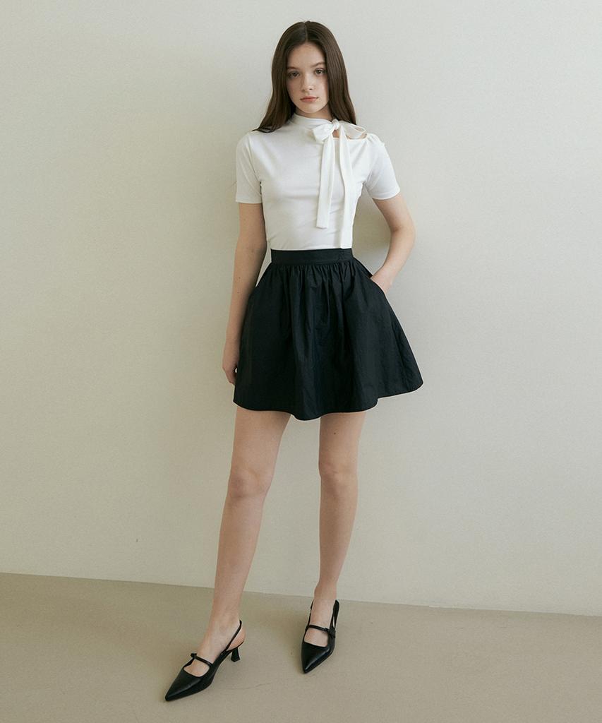 Riorg Fra Nylon Balloon Mini Skirt Black