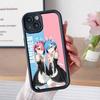 ReZero Rem Ram Thicken TPU Mobile Phone Case for iPhone 17 16 15 14 13 12 11 Air Pro Max Plus Colorful Cover