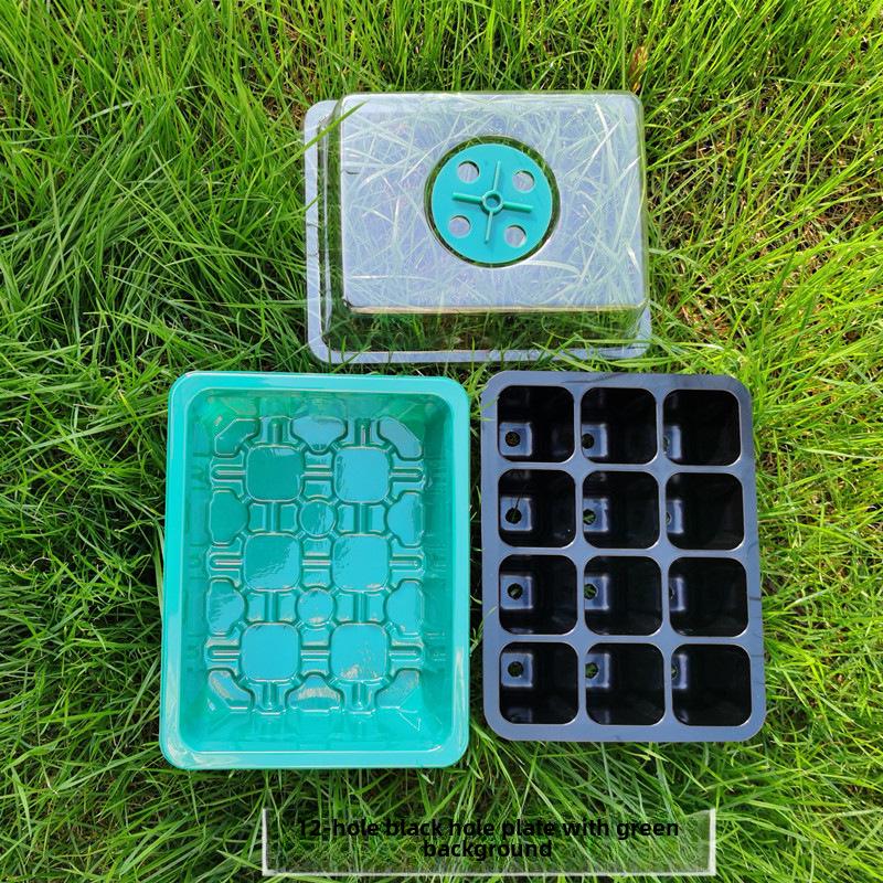Gardening Seedling Tray Set: 6-Hole & 12-Hole Trays with Air Vents and Switchable Lids - 3 Pieces