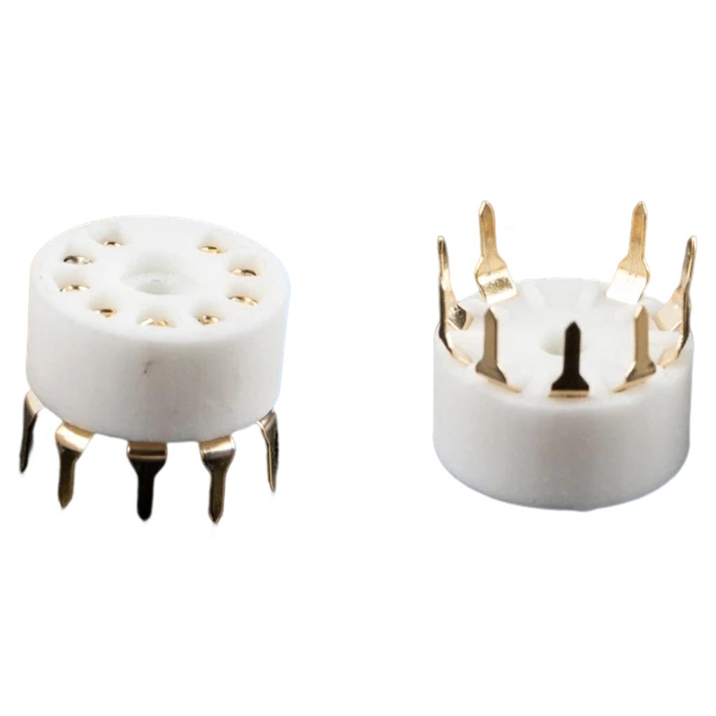 Reliable Ceramic 9Pin B9A PCB Tube Socket for 12AX7,12AT7,12AU7,ECC83,ECC82 for Home Studio Use 9pin Vacuum Tube Socket