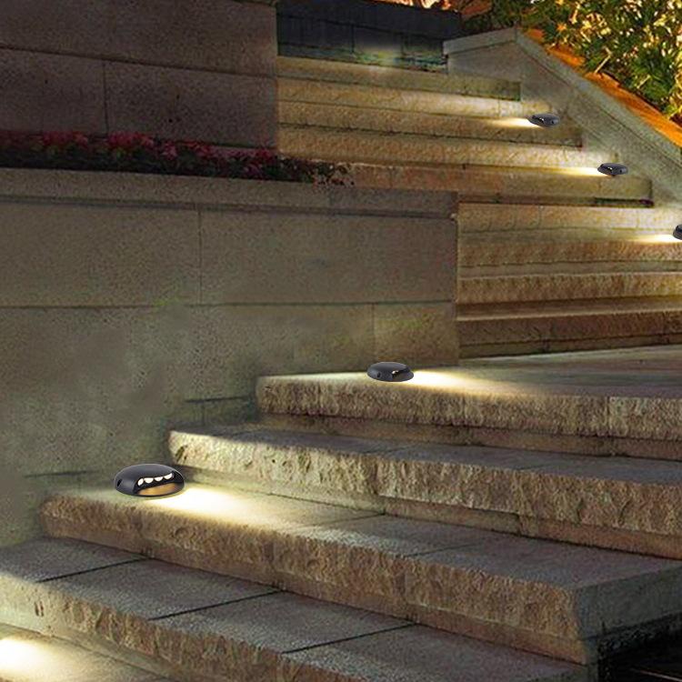 LED Waterproof Outdoor Turtle Back Step Light: In-Ground, Side-Emitting Walkway Illumination