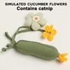 Cat Toy with Cucumber Shape Scratch Resistant Pet Toy Built-in Sound Interactive Teaser Toy for