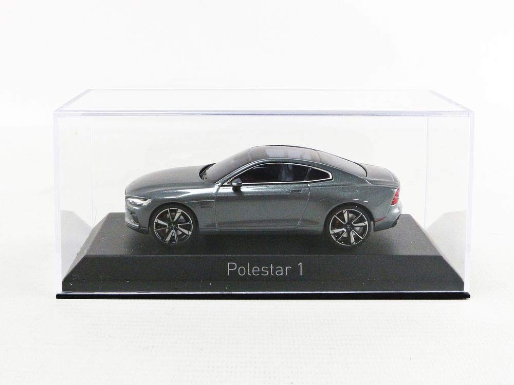 NOREV Polestar 1 2020 Osmiumgrau mit Chromrahmen und beigem Interieur
