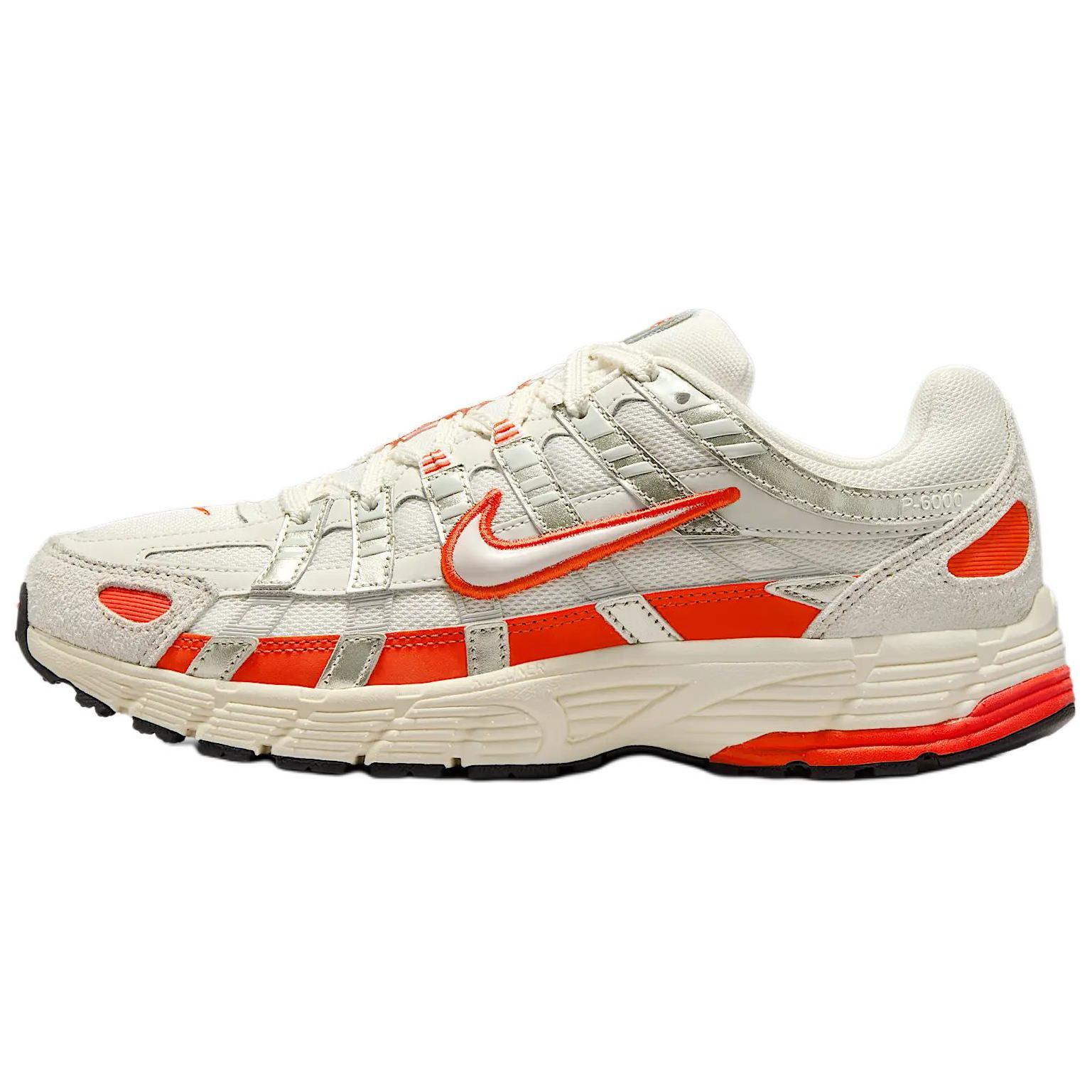 Nike P-6000 Retro Pegasus Inspired Lifestyle Sneakers Beige Red Women HV5230-133 38.5