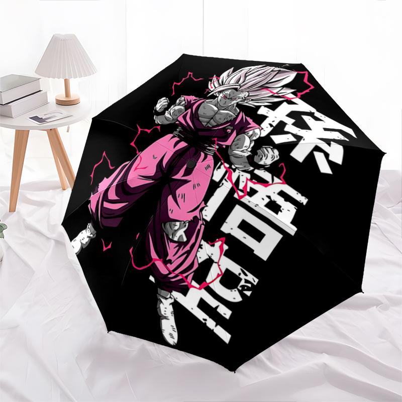 

1pc Super Saiyan Rose Goku Automatic Opening and Closing Umbrella - Suitable for Various Occasions, Outdoor Activities, Lightweight and Durable Automa