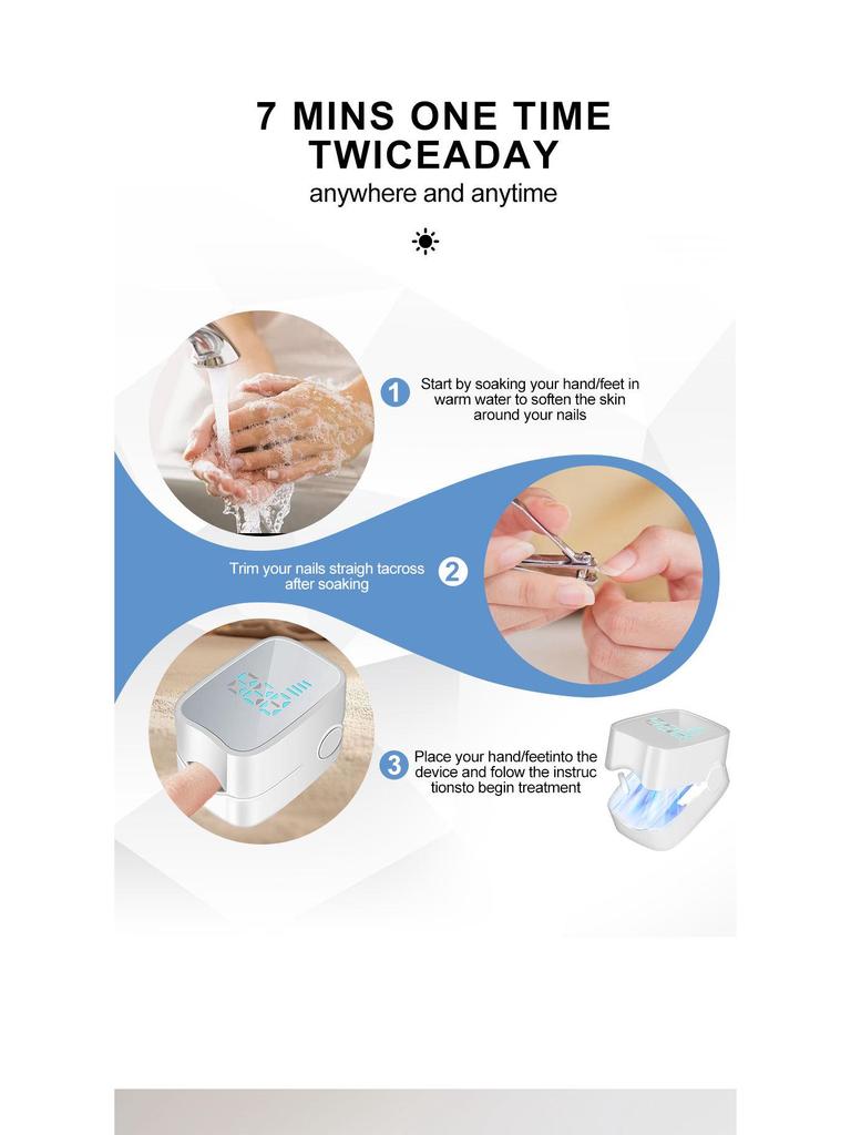 Portable UV Nail Therapy Lamp for Onychomycosis