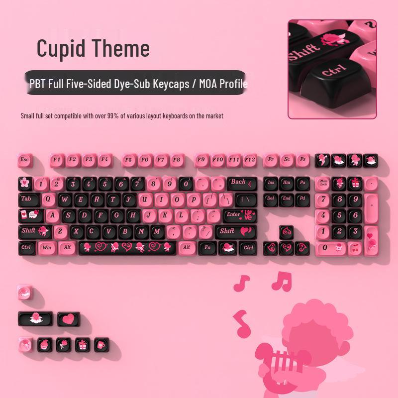 

Original PBT Dye-Sublimation Cute Girls MOA Height Mechanical Keyboard Keycaps (Full Custom Set) 38x16x3 cm