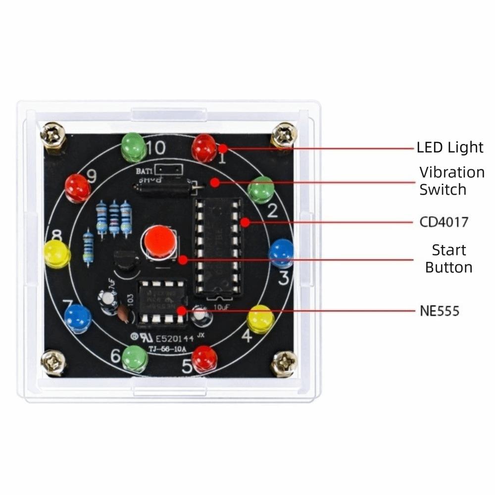 NE555 DIY Soldering Kit 3Pin Output Pulse Electronic STEM Assembly Kit  Beginner's Project