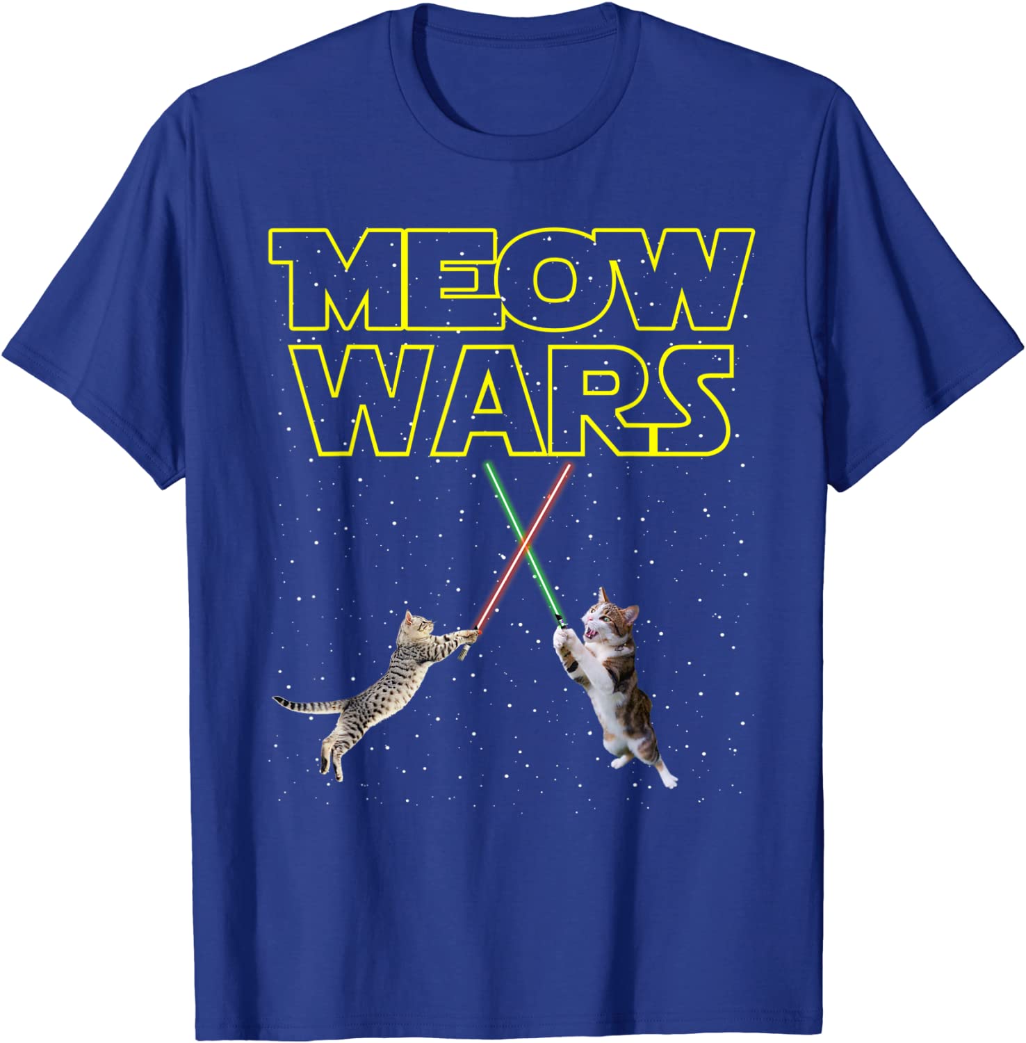 

Meow Wars Cat Shirt Funny Gifts For Cats Lovers T-Shirts T-Shirt Cotton Men T Shirts Normal Tops & Tees Brand Printed 2XL