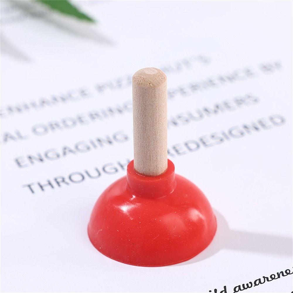 Mini Tiny Plunger Magic Close-Up Toilet Sucker Stand Toilet Shape Phone Holder  For Card