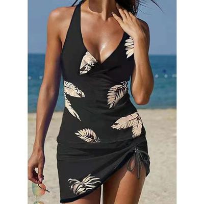 Badeanzug Europäischen und Amerikanischen Sexy Neck Split Schwimmen Bikin Neck Bikini Badeanzug