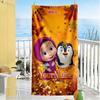 Masha Bear Customize Your Name Beach Towel Soft Durable Quick-Dry Portable for SwimmingBeachCamping Travel Beach AccessoriesGym