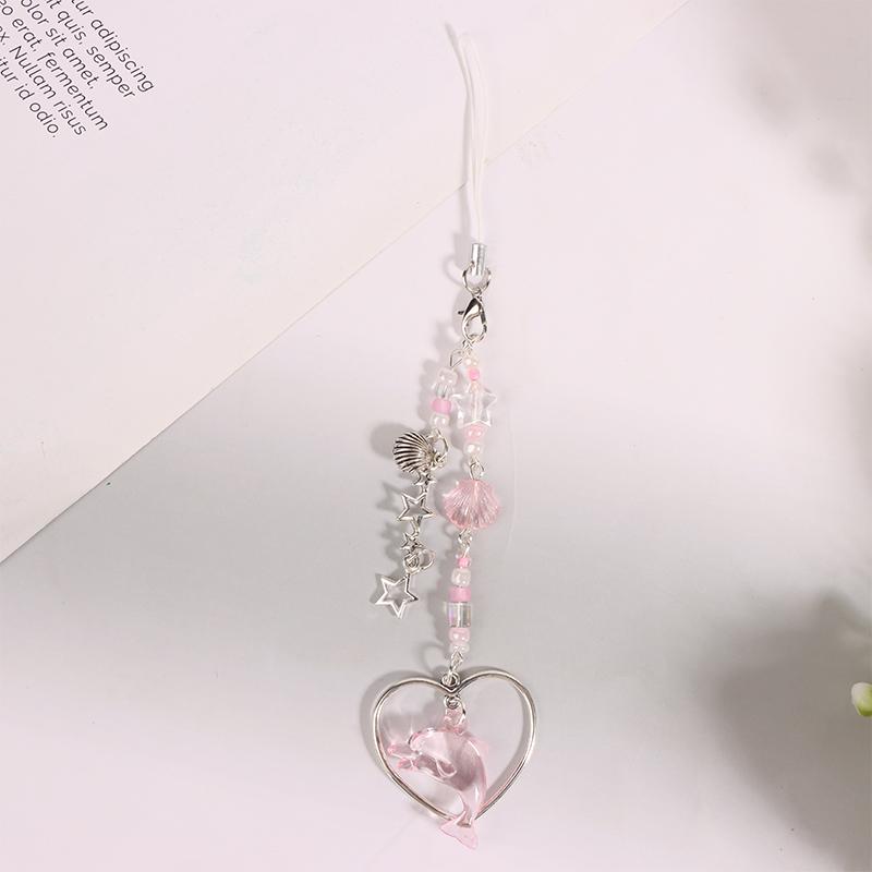 Summer Sea Dolphin Shell Star Phone Charms Pendant Diy Bead Safe Lucky Cases Hanging For Bag Ccd Camera Colorful Y2K Ins Korea