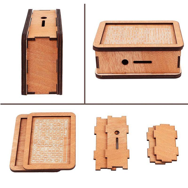 

2025+ 1Pcs Wooden Money Box , Money Box with Counter, Wooden Money Bank for Children 17 x 12.5 x 7 cm China Mainland