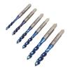 Set de burghie cu filet de 6 bucăți pentru robinet cu filet, standard SUA, cu flaut spiralat, orificiu pentru șurub, robinet Nano acoperit cu albastru pentru R
