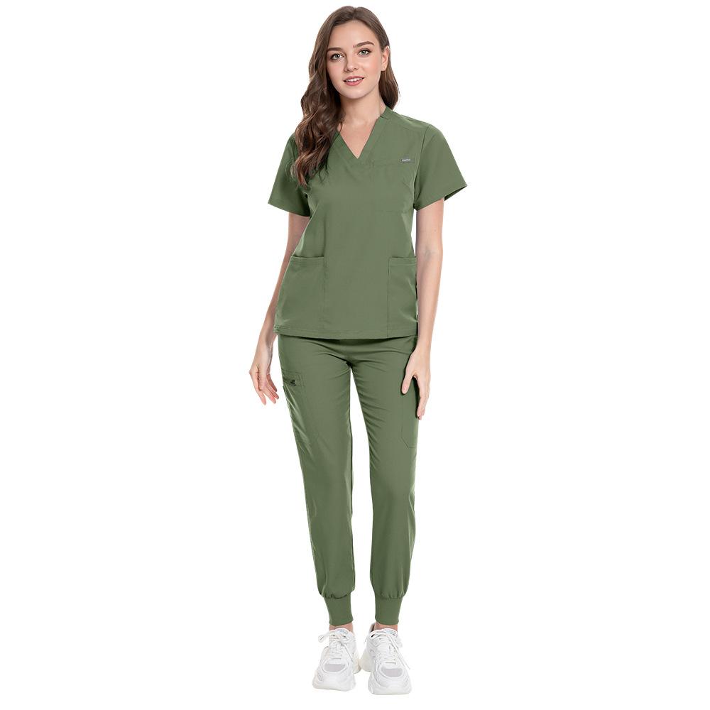 Women's and Men's Short Sleeve Scrub Suit for Dental, ICU, and Salon Professionals