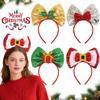 Christmas Headband Sequins Bow Tie Hair Band Holiday Hair Accessories Xmas Gift Dress Up Headwear New Year Party Supplies