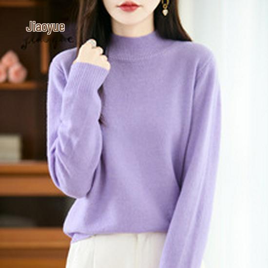 Women's Round Neck Knit Cardigan - Korean Style Loose Sweater, Garter Stitch Outerwear for Spring and Autumn