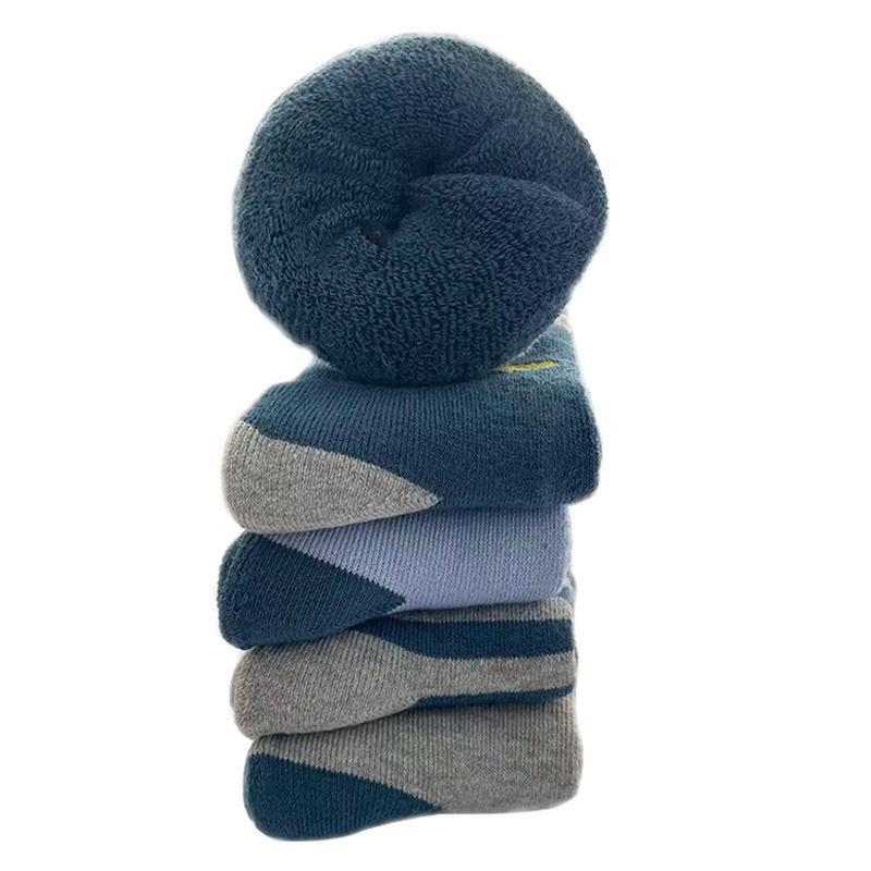Zhuji Boys' Plus Velvet Warm Terry Socks - Autumn/Winter