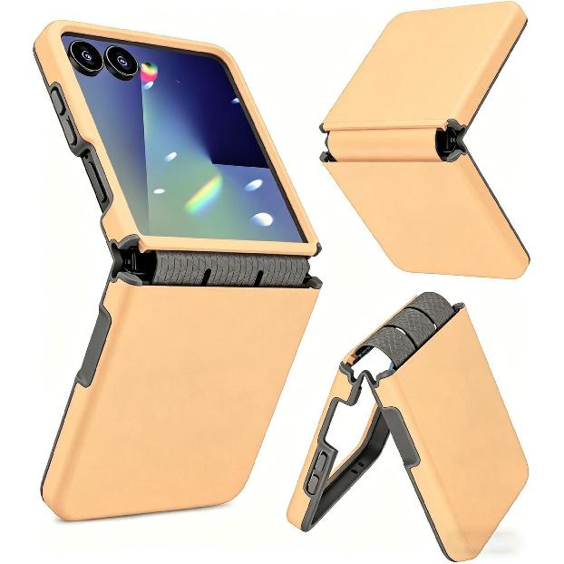 Suitable for Samsung ZFlip 20% off foldable phone case, skin-feel integrated protective cover, zflip7 full protection, anti-drop soft edges