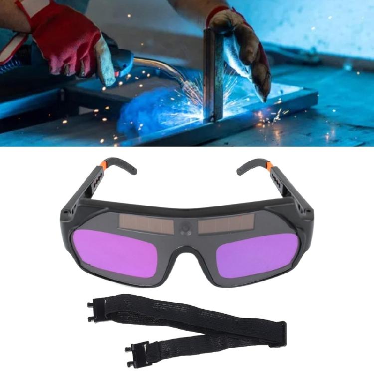 Adjustable Solar Auto Darken Welding Glasses with Comfortable Straps for Eye Protective Auto Darken Welding Goggles
