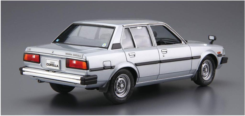 Aoshima Bunka Kyozai Scale The Model Car Series 71 Toyota Corolla Sedan 1979 Plastic Model 1/24 No. E71/70 GT/DX