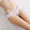 Sexy sexy spodní prádlo Dámské Krajkové Jacquard Transparentní Sexy Nízký pas Tenký pásek Kalhotky s G-String Cross Strap