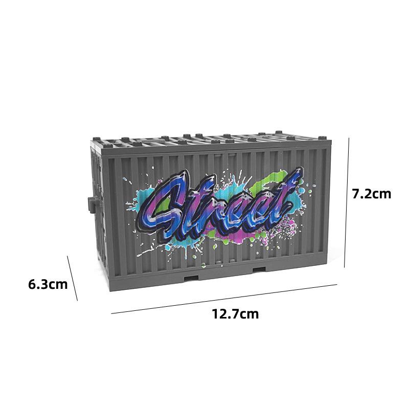 Building Block Diy Military Container Small Particle Scene Ornament Decorative Storage Weapon Spare Parts Toy