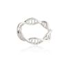 Minimalistischer DNA-Ring für Frauen, Wissenschaft, Chemie, Biologie, Molekül-Helix-Ringe, Gold, Silber, modischer Arztschmuck
