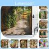 Cross-border Bestseller Shower Curtain Flower Street Bath Curtain With Waterproof Fabric