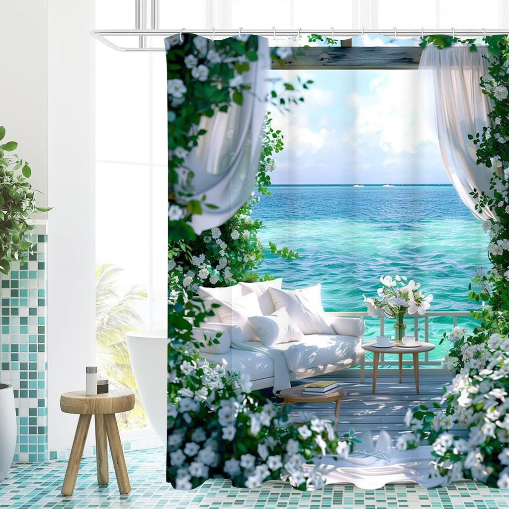 Závěs do koupelny s želvami Sprchový závěs do koupelny Vodotěsný Se 12 háčky Domácí dekorace Doprava zdarma