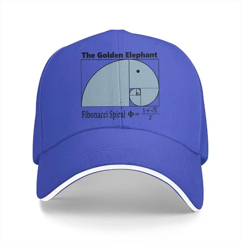 Elephant Baseball Caps Peaked Cap Fibonacci Sequence Golden Ratio Sun Shade Hats for Men Women