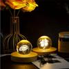 1/4Pcs Wood Desktop Decorative Lights Base Night Light Wooden LED USB RGB Display Lamp Display Stand Lamps Holder Art Ornament