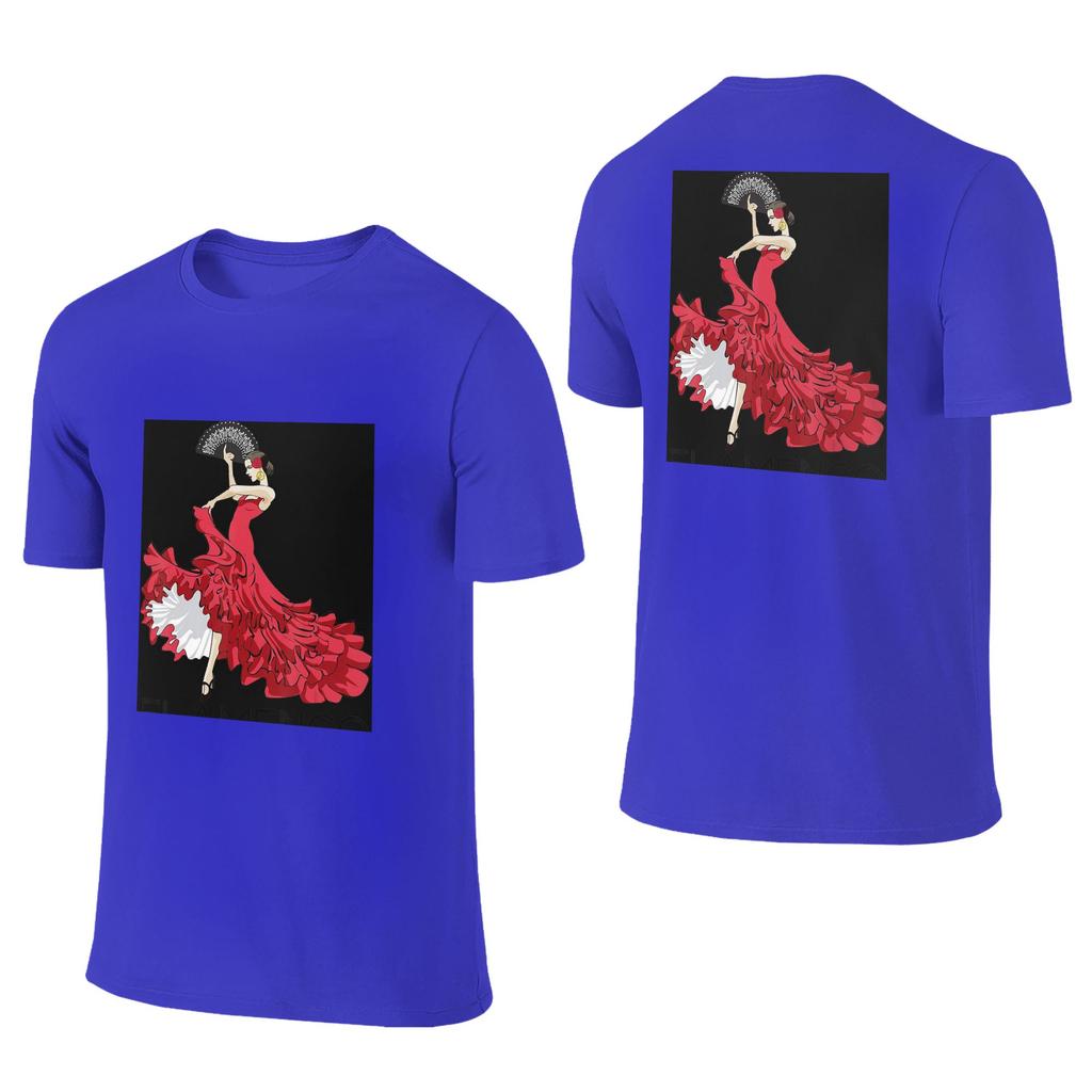 100 Cotton FlaUnisexco Dancer Spain TShirt Unisexs Double Sided T Shirt Unisex Crew Neck Summer Shirts Tops S6XL