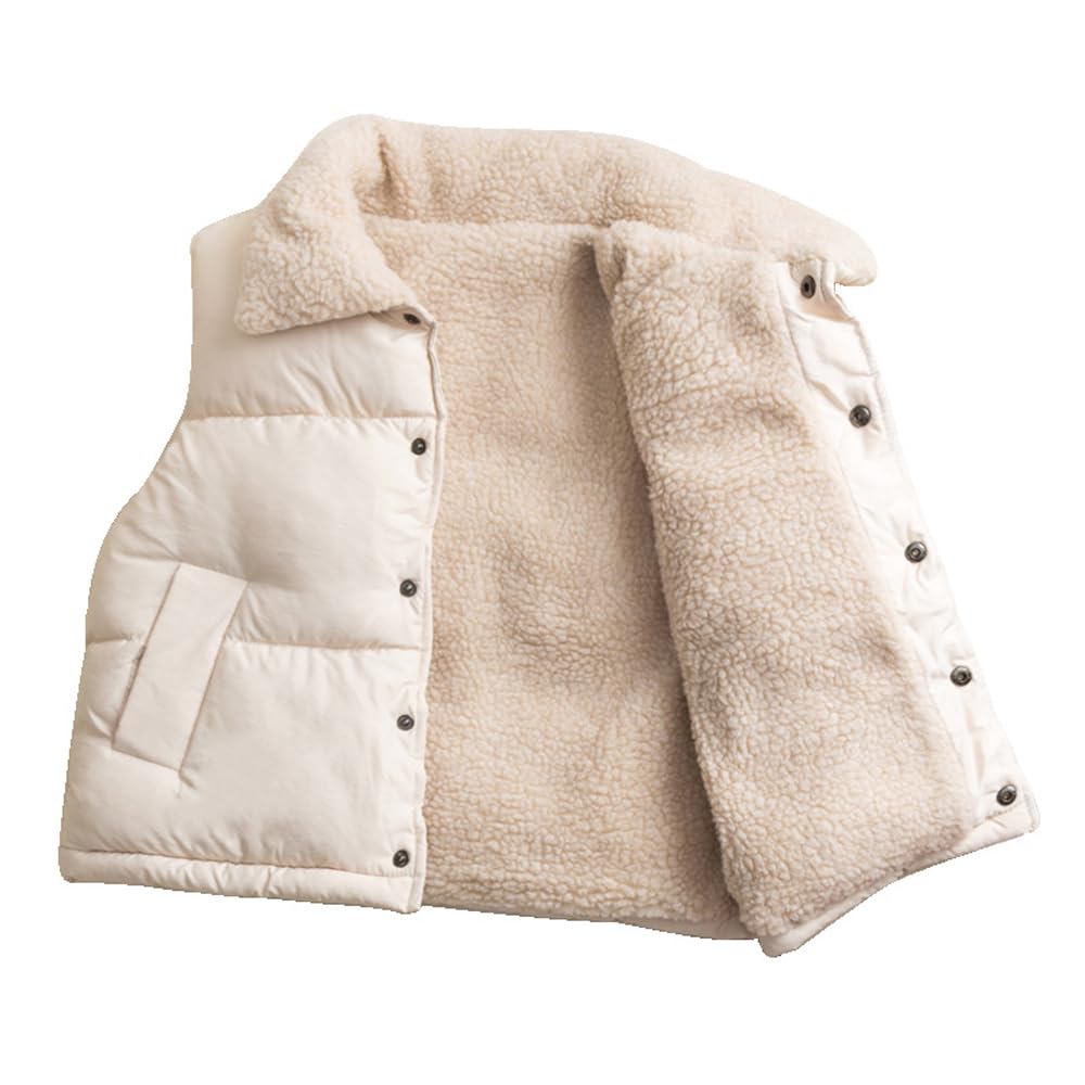 WonKin Down Padded for Boys and Thick Fur Fleece Perfect for Snow and Perfect for School or Size Kids' Vest, Jacket/Cardigan/Jumper Girls, Collar,
