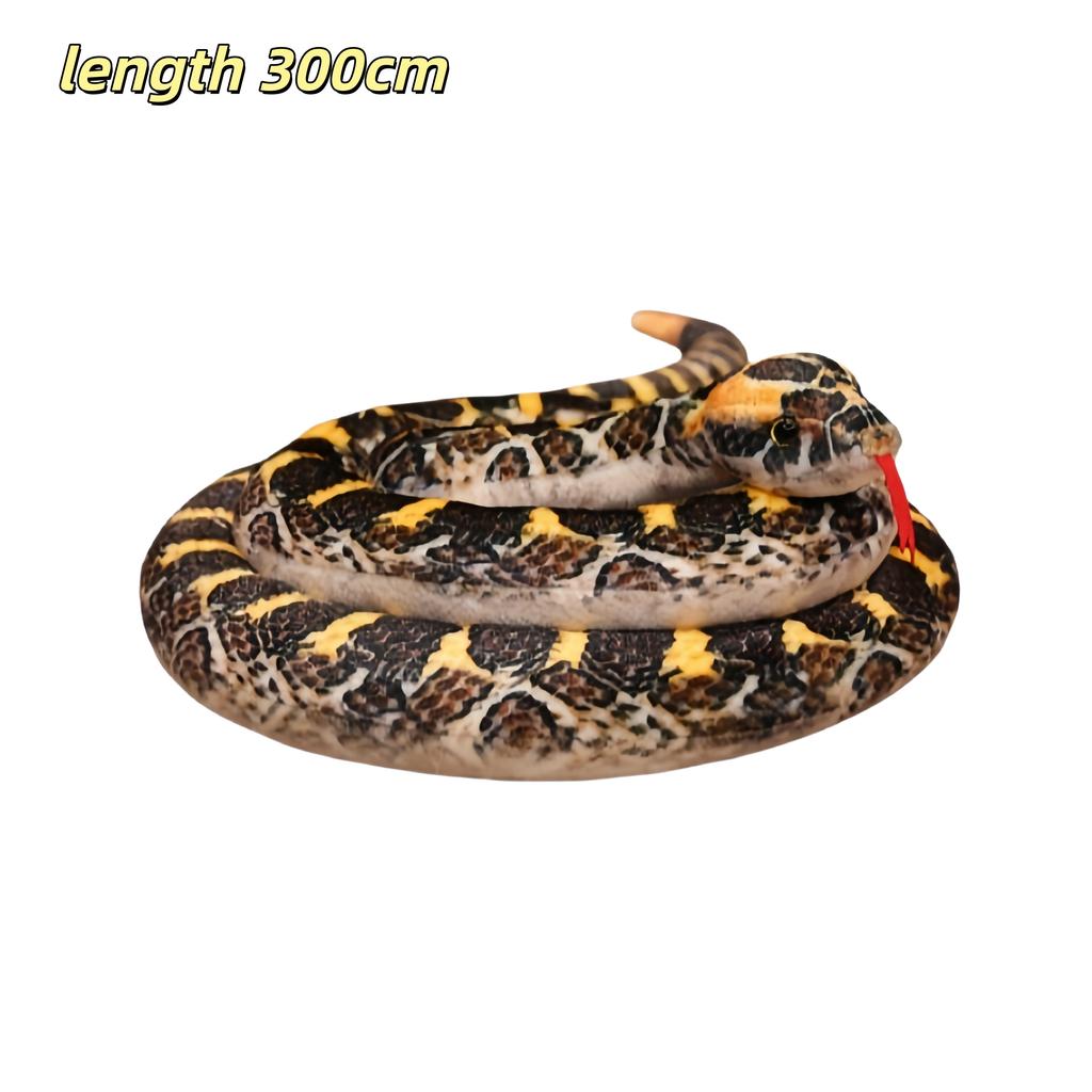 Simulated Snake Plush Toys Rattlesnake Python Green Snake Stuffed Doll Fun Prank Toys Collection Home Decor Toys Birthday Gifts