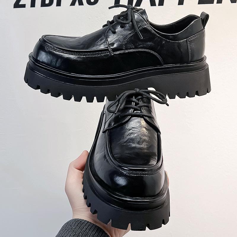 2024 Business Leather Shoes Men's Spring Hand Grab Dress Casual Men's Commuter Derby Shoes 1809-A