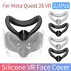 2/5Pcs Silicone VR Face Cover Sweatproof Face Cushion Pad Replacement with Anti-Leakage Nose Pad for Meta Quest 3S VR Headset