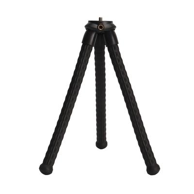 Mini Flexible Tripod Stand 14 Inch Screw Portable Tripod with Hidden Phone Holder Cold Shoe Mount