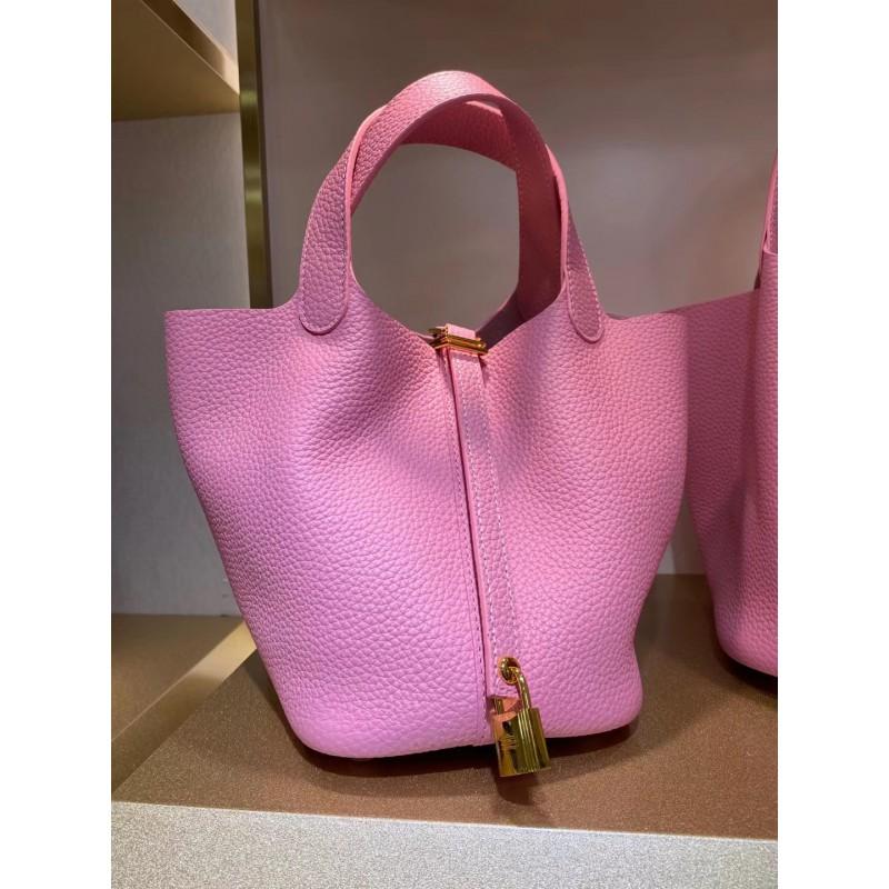 Mini Borsa a Secchiello in Vera Pelle Togo da Donna Borsa a Mano Morbida Strutturata In Vari Colori