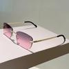 JYL TS Sunglasses Protection Ellipse Frameless Pink/3573