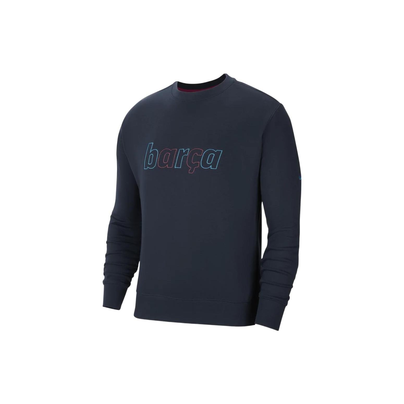 Men s Nike Solid Color Alphabet Printing Round Neck Sports Blue DA2950-451 L