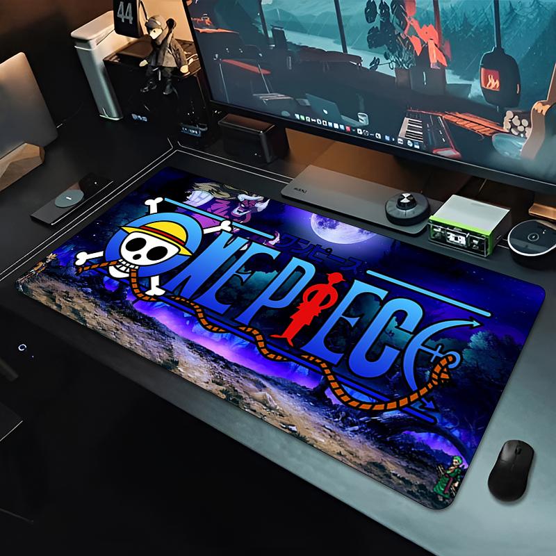 Anime Logo Mouse Pad One Piece Gaming Extended MousePads Durable Anti-Fray Mousepad Game Computer MausePad Rubber Keyboard Pad