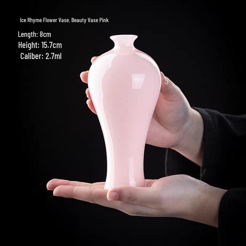 Handmade Dehua Jade Porcelain Vase for Flower Arrangements - Small Home Decor Ornament